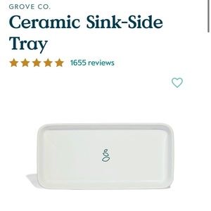 Grove Ceramic Sink-Side Tray